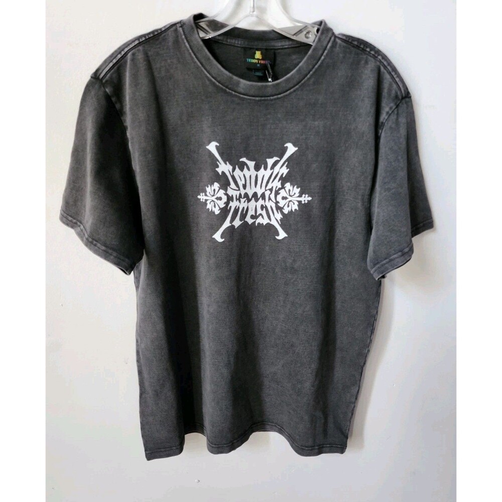 Nwt Men’s Teddy Fresh Classic Short Sleeve Tee Size Medium Black Acid Wash